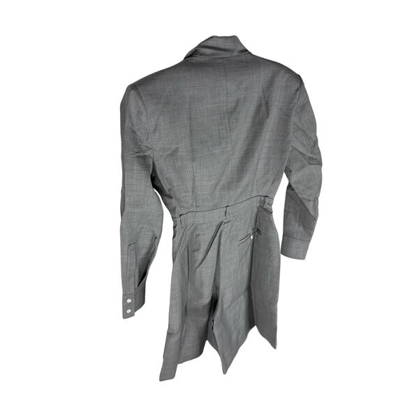 HELSA The Short Meeting 100% Wool Jumpsuit Romper Quiet Luxury Heather Gray M - Picture 6 of 10